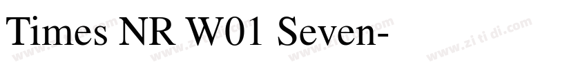 Times NR W01 Seven字体转换